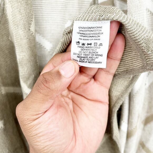 Nic + Zoe Womens Geometric Print Open Front Layered Cardigan Sweater Size 1X - Picture 6 of 7